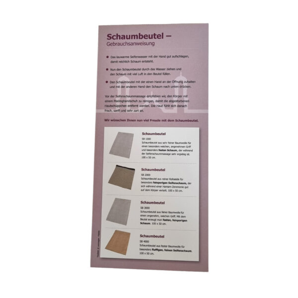 Schaumbeutel aus feiner Baumwolle – Bild 2