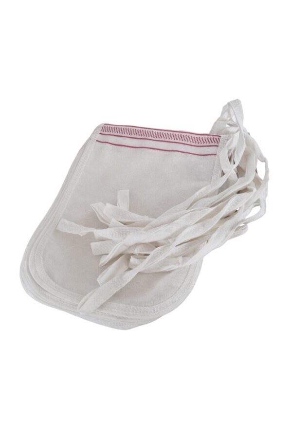 Luxus Peelinghandschuh mit Bändchen im 12er-Pack